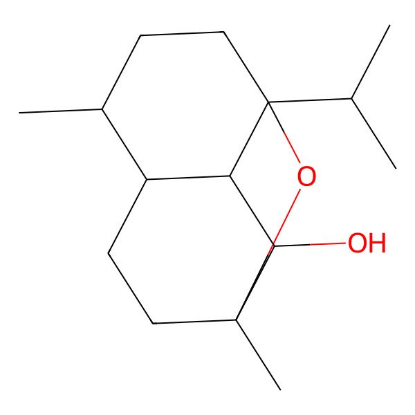 2D Structure of (1S,4S,5R,8S,9R,10S)-1,5-dimethyl-8-propan-2-yl-11-oxatricyclo[6.2.1.04,9]undecan-10-ol