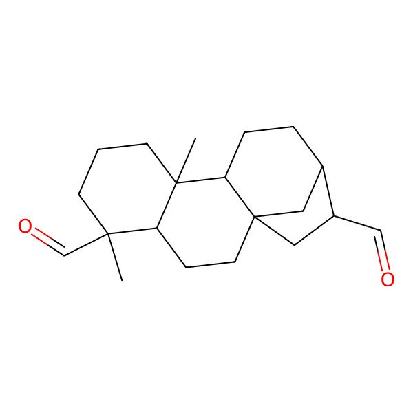 2D Structure of (1S,4S,5R,9S,10R,13R,14R)-5,9-dimethyltetracyclo[11.2.1.01,10.04,9]hexadecane-5,14-dicarbaldehyde