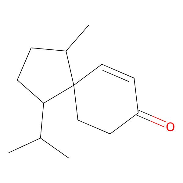 2D Structure of (1S,4S,5S)-1-methyl-4-propan-2-ylspiro[4.5]dec-9-en-8-one