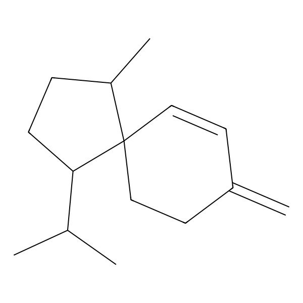 2D Structure of (1S,4S,5S)-1-methyl-8-methylidene-4-propan-2-ylspiro[4.5]dec-9-ene