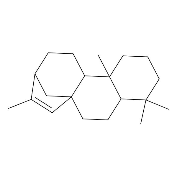 2D Structure of (1S,4S,9S,13R)-5,5,9,14-tetramethyltetracyclo[11.2.1.01,10.04,9]hexadec-14-ene