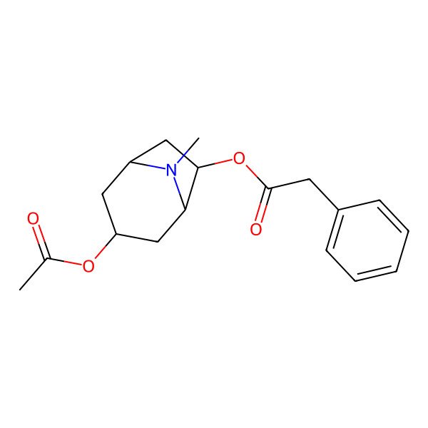2D Structure of [(1S,5R)-3-acetyloxy-8-methyl-8-azabicyclo[3.2.1]octan-6-yl] 2-phenylacetate