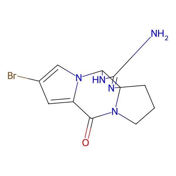 2D Structure of (1S,5R)-3-amino-8-bromo-2,4,6,12-tetrazatetracyclo[10.3.0.01,5.06,10]pentadeca-2,7,9-trien-11-one