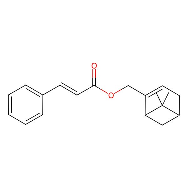 2D Structure of [(1S,5R)-6,6-dimethyl-2-bicyclo[3.1.1]hept-2-enyl]methyl (E)-3-phenylprop-2-enoate