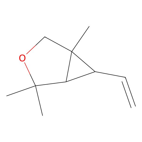 2D Structure of (1S,5R,6R)-6-ethenyl-1,4,4-trimethyl-3-oxabicyclo[3.1.0]hexane