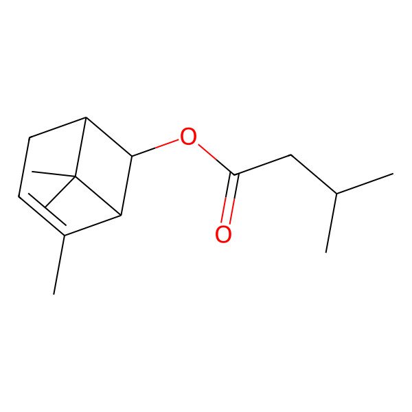 2D Structure of [(1S,5R,6S)-2,7,7-trimethyl-6-bicyclo[3.1.1]hept-2-enyl] 3-methylbutanoate