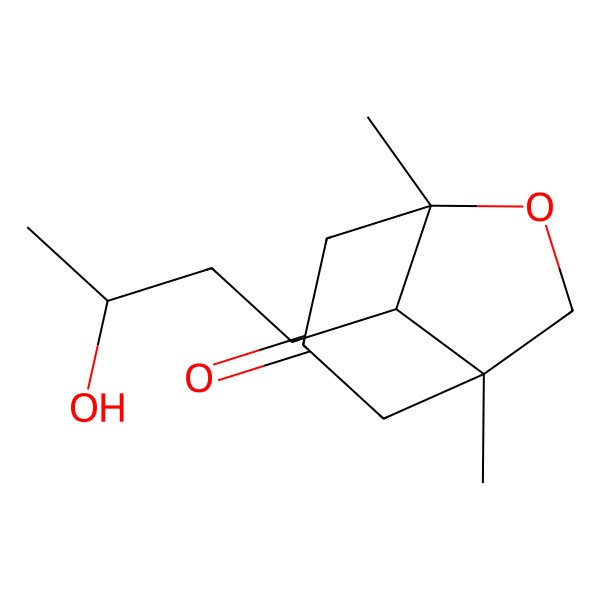 2D Structure of (1S,5R,8R)-8-[(3S)-3-hydroxybutyl]-1,5-dimethyl-6-oxabicyclo[3.2.1]octan-3-one
