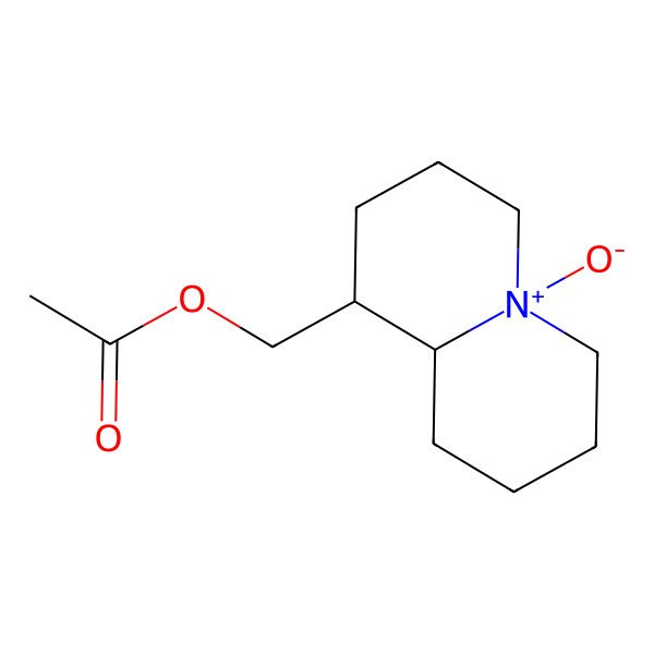 2D Structure of [(1S,5R,9aR)-5-oxido-2,3,4,6,7,8,9,9a-octahydro-1H-quinolizin-5-ium-1-yl]methyl acetate
