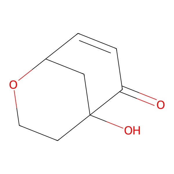 2D Structure of (1S,5S)-5-hydroxy-2-oxabicyclo[3.3.1]non-7-en-6-one