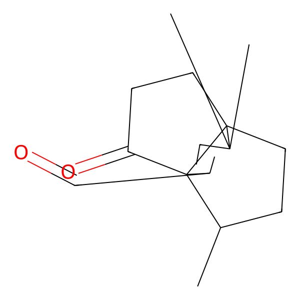 2D Structure of (1S,5S,8R)-4,4,8-trimethyl-9-oxotricyclo[3.3.3.01,5]undec-2-ene-2-carbaldehyde
