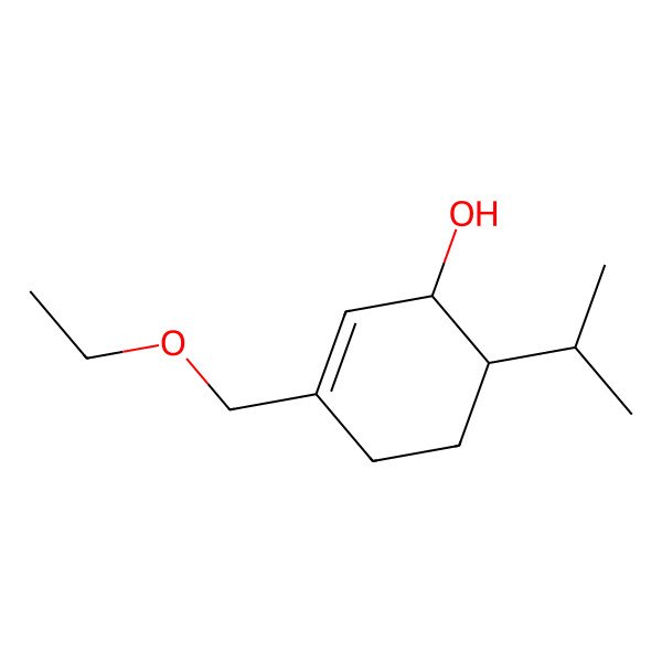2D Structure of (1S,6R)-3-(ethoxymethyl)-6-propan-2-ylcyclohex-2-en-1-ol 2D Structure of (1S,6R)-3-(ethoxymethyl)-6-propan-2-ylcyclohex-2-en-1-ol
