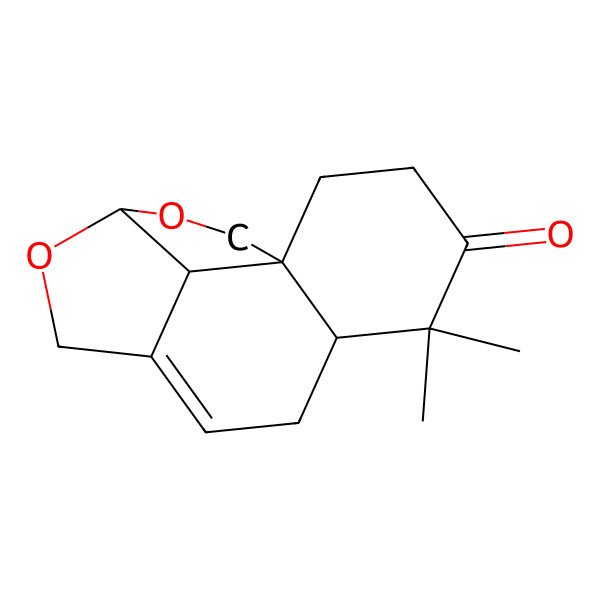 2D Structure of (1S,6R,12R,15S)-5,5-dimethyl-11,13-dioxatetracyclo[7.5.1.01,6.012,15]pentadec-8-en-4-one