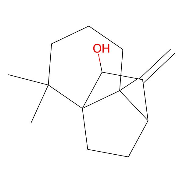 2D Structure of (1S,6R,7S)-2,2,6-trimethyl-8-methylidenetricyclo[5.2.2.01,6]undecan-9-ol
