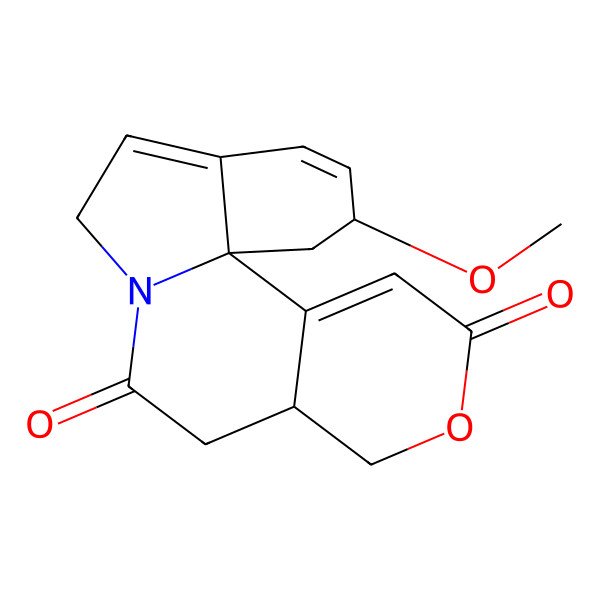 2D Structure of (1S,7R,16R)-16-methoxy-5-oxa-10-azatetracyclo[8.7.0.01,13.02,7]heptadeca-2,12,14-triene-4,9-dione