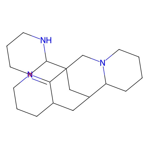 2D Structure of (1S,7R,9R,10S)-1-[(2R)-piperidin-2-yl]-3,15-diazatetracyclo[7.7.1.02,7.010,15]heptadec-2-ene