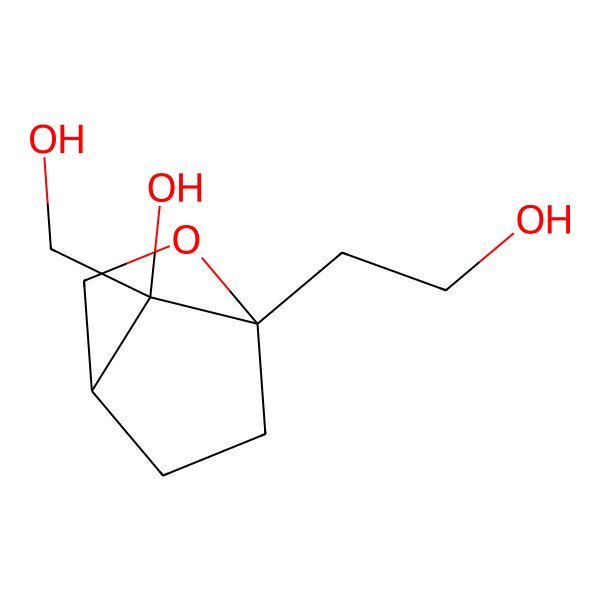 2D Structure of (1S,7S)-1-(2-hydroxyethyl)-7-(hydroxymethyl)-2-oxabicyclo[2.2.1]heptan-7-ol