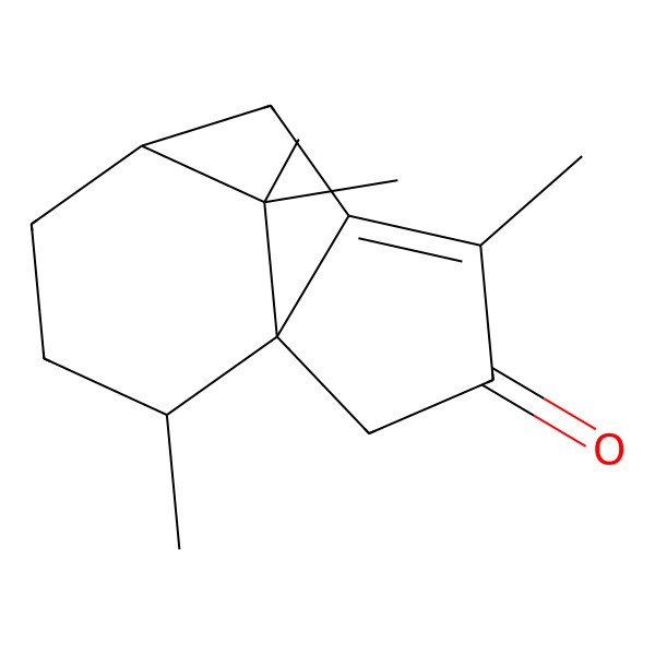 2D Structure of (1S,7S,10S)-4,10,11,11-tetramethyltricyclo[5.3.1.01,5]undec-4-en-3-one