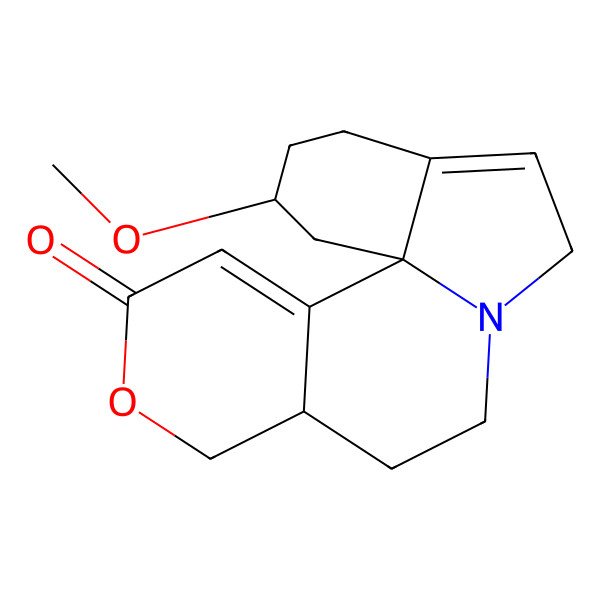 2D Structure of (1S,7S,16S)-16-methoxy-5-oxa-10-azatetracyclo[8.7.0.01,13.02,7]heptadeca-2,12-dien-4-one