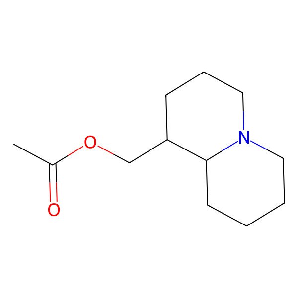 2D Structure of [(1S,9aR)-2,3,4,6,7,8,9,9a-octahydro-1H-quinolizin-1-yl]methyl acetate