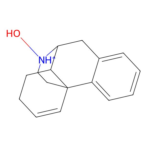 2D Structure of (1S,9R,10R)-17-hydroxy-17-azoniatetracyclo[7.5.3.01,10.02,7]heptadeca-2,4,6,13-tetraene