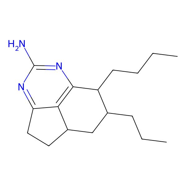 2D Structure of (1S,9R,10R)-9-butyl-10-propyl-5,7-diazatricyclo[6.3.1.04,12]dodeca-4(12),5,7-trien-6-amine