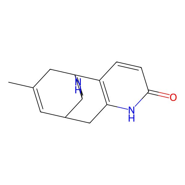 2D Structure of (1S,9S,10S)-16-methyl-6,14-diazatetracyclo[7.5.3.01,10.02,7]heptadeca-2(7),3,16-trien-5-one