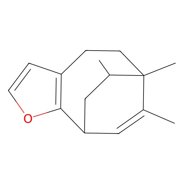 2D Structure of (1S,9S,13S)-9,10,13-trimethyl-3-oxatricyclo[7.2.2.02,6]trideca-2(6),4,10-triene