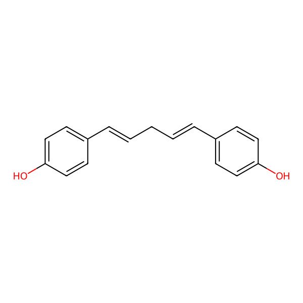 2D Structure of Di-(p-hydroxy-cis-styryl)methane 2D Structure of Di-(p-hydroxy-cis-styryl)methane