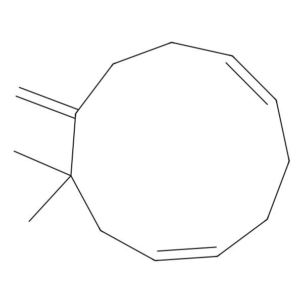 2D Structure of (1Z,5Z)-8,8-dimethyl-9-methylidenecycloundeca-1,5-diene
