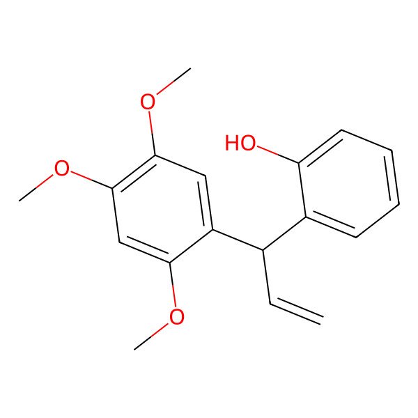 2D Structure of 2-[1-(2,4,5-Trimethoxyphenyl)prop-2-enyl]phenol