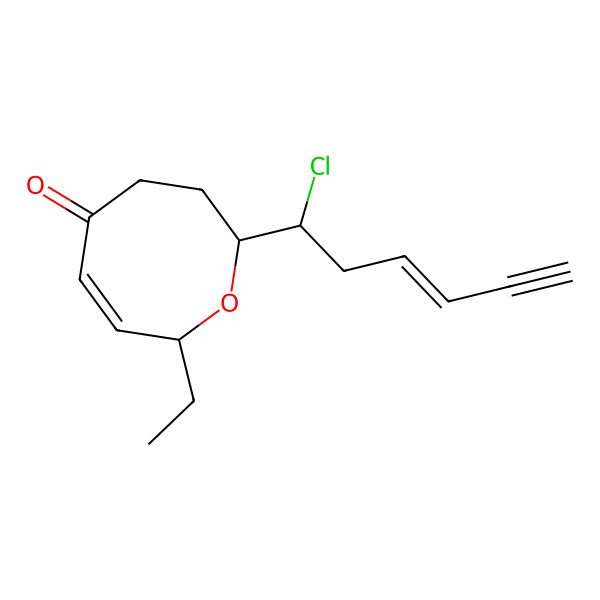 2D Structure of 2-(1-Chlorohex-3-en-5-ynyl)-8-ethyl-2,3,4,8-tetrahydrooxocin-5-one