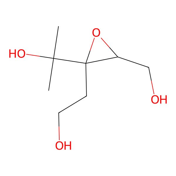 2D Structure of 2-(1-Hydroxy-1-methylethyl)-3-(hydroxymethyl)oxirane-2-ethanol