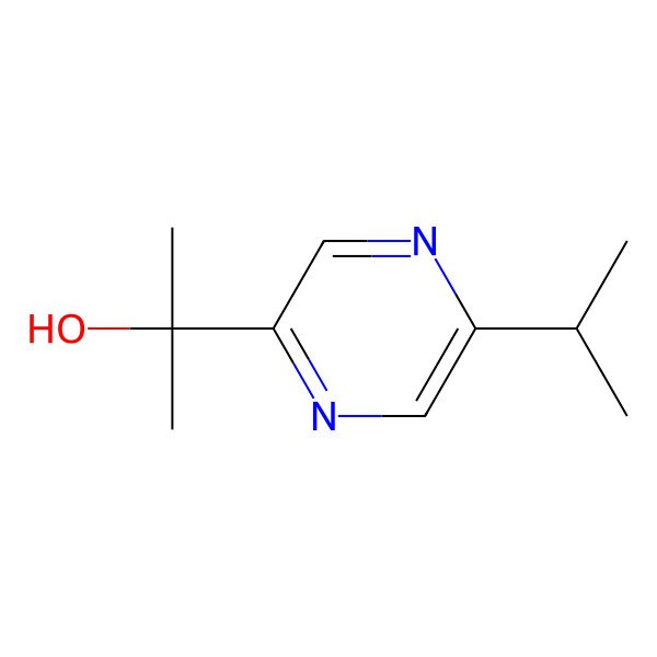 2D Structure of 2-(1-Hydroxy-1-methylethyl)-5-(1-methylethyl)pyrazine