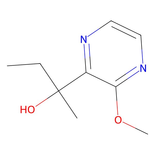 2D Structure of 2-(1-Hydroxy-1-methylpropyl)-3-methoxypyrazine
