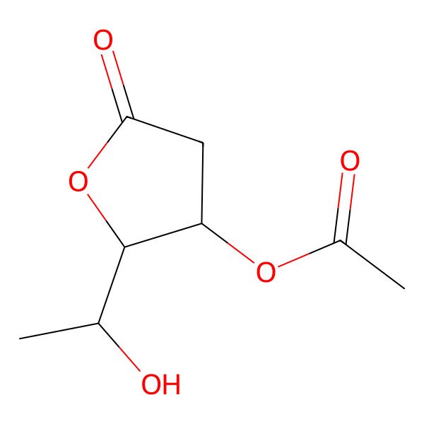 2D Structure of [2-(1-Hydroxyethyl)-5-oxooxolan-3-yl] acetate