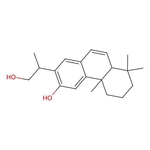 2D Structure of 2-(1-Hydroxypropan-2-yl)-4b,8,8-trimethyl-5,6,7,8a-tetrahydrophenanthren-3-ol