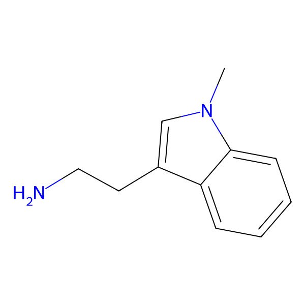 2D Structure of 1-Methyl-1H-indole-3-ethylamine