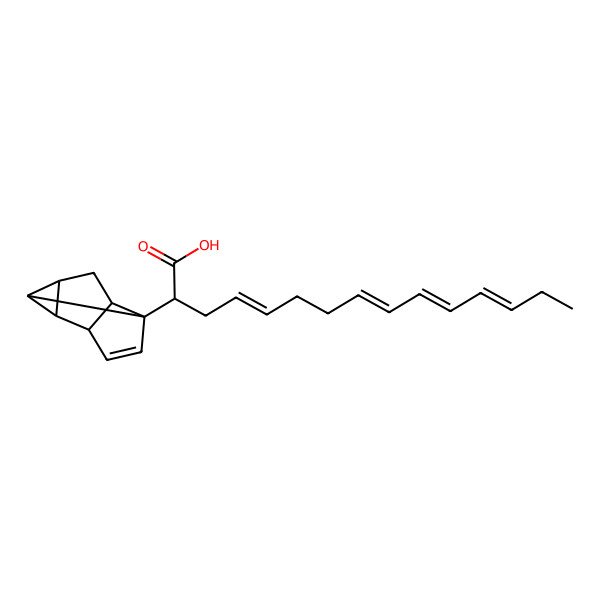 2D Structure of 2-(1-Tetracyclo[4.3.0.02,4.03,7]non-8-enyl)pentadeca-4,8,10,12-tetraenoic acid