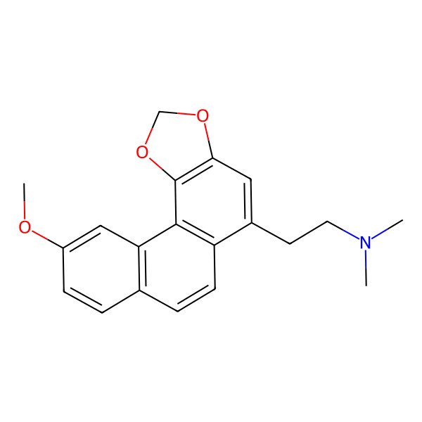 2D Structure of 2-(10-methoxynaphtho[2,1-g][1,3]benzodioxol-5-yl)-N,N-dimethylethanamine