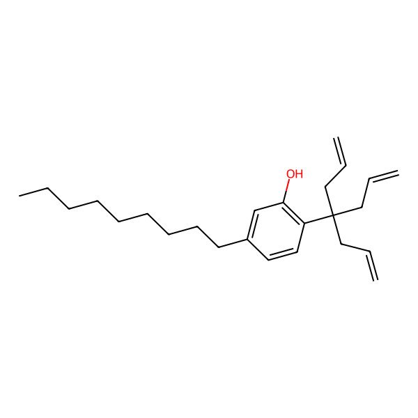 2D Structure of 2-(1,1-Diallylbut-3-Enyl)-5-Nonylphenol