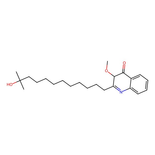 2D Structure of 2-(11-hydroxy-11-methyldodecyl)-3-methoxy-3H-quinolin-4-one