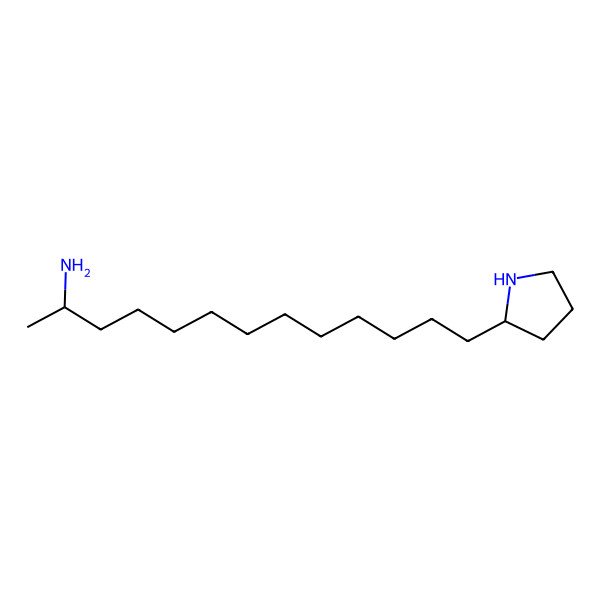 2D Structure of 2-(12-Aminotridecyl)pyrrolidine