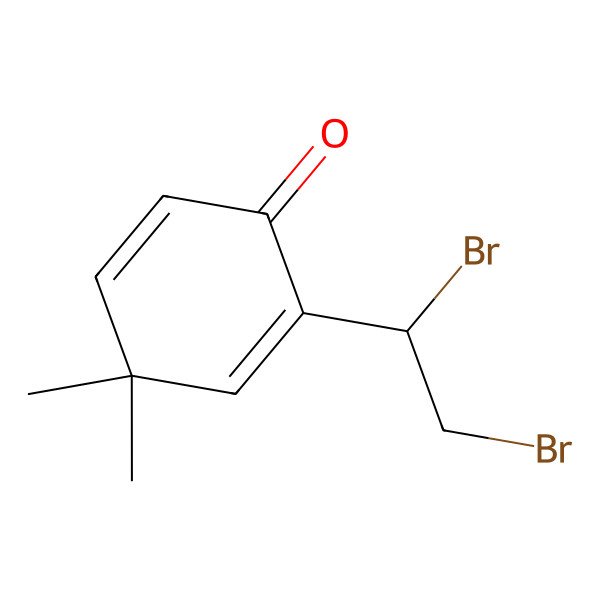 2D Structure of 2-(1,2-Dibromoethyl)-4,4-dimethylcyclohexa-2,5-dien-1-one