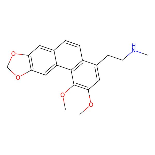 2D Structure of 2-(1,2-dimethoxynaphtho[2,1-f][1,3]benzodioxol-4-yl)-N-methylethanamine