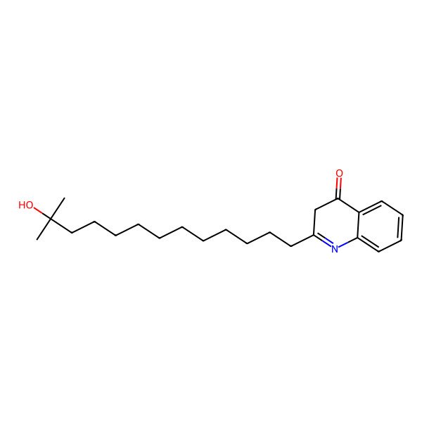 2D Structure of 2-(12-hydroxy-12-methyltridecyl)-3H-quinolin-4-one