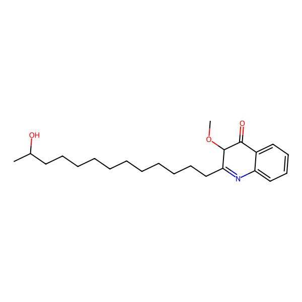 2D Structure of 2-(12-hydroxytridecyl)-3-methoxy-3H-quinolin-4-one