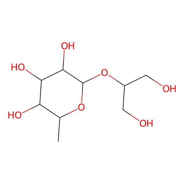 2D Structure of 2-(1,3-Dihydroxypropan-2-yloxy)-6-methyloxane-3,4,5-triol