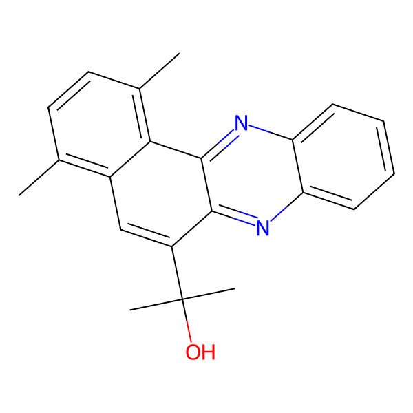 2D Structure of 2-(1,4-Dimethylbenzo[a]phenazin-6-yl)propan-2-ol