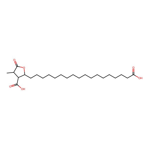 2D Structure of 2-(17-Carboxyheptadecyl)-4-methyl-5-oxooxolane-3-carboxylic acid