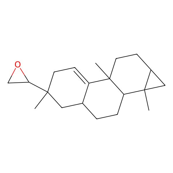 2D Structure of 2-(1a,5,7b-Trimethyl-1,1b,2,3,3a,4,6,8,9,9a-decahydrocyclopropa[a]phenanthren-5-yl)oxirane